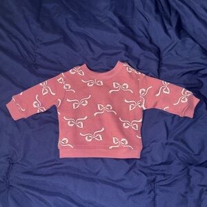jumping beans Pink Bow Print Sweater